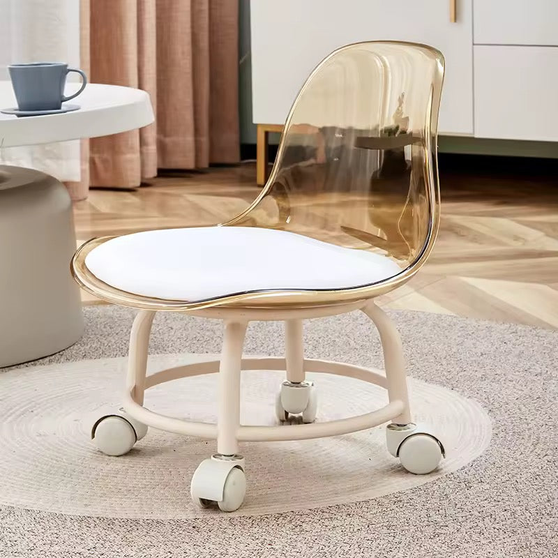 Petit tabouret à roulettes universel, poulie domestique, dossier bas, solide et durable, portable, extérieur, mobile, petit banc