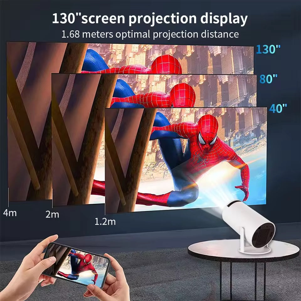 Projecteur Portable Intelligent HY300 – Android 11 | Mini Vidéo Projector 4K HD Home Cinéma