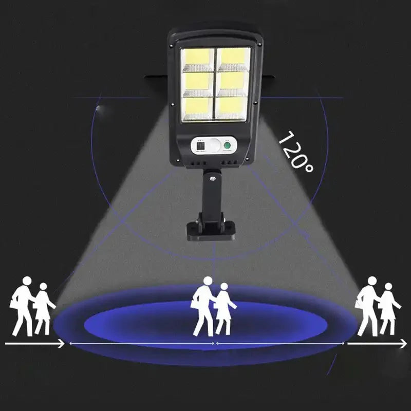 lot 4 Projecteur solaire avec détecteur de mouvement et télécommande