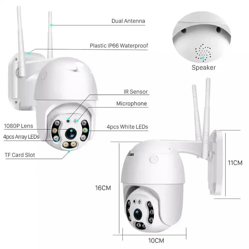 Caméra de surveillance extérieure 4g Gsm Sim V380 Pro