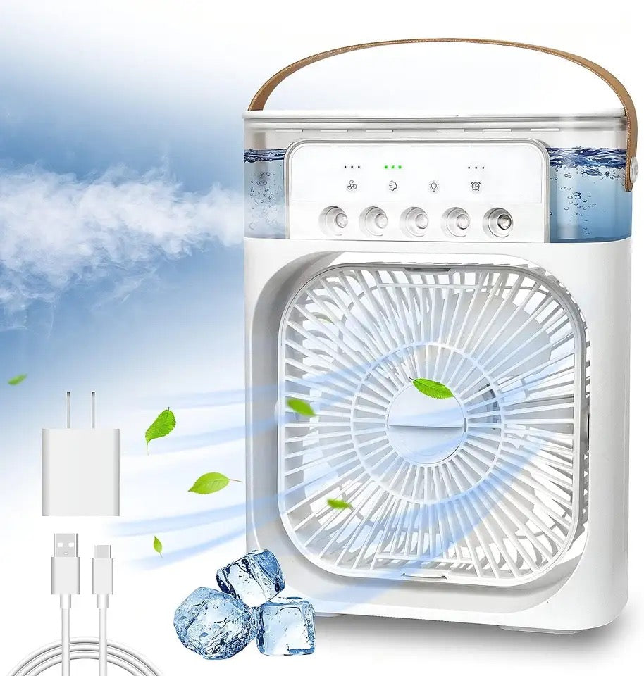 Climatiseur portable, refroidisseur d'air, ventilateur de pulvérisation 3 vitesses
