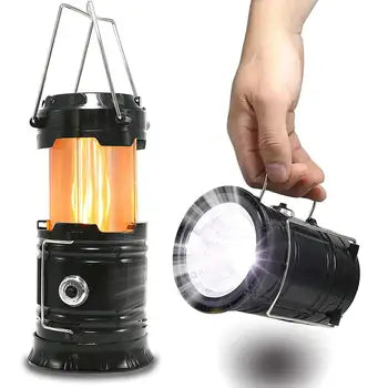 Lanterne de camping Rechargeable portable pliable led lampes de poche de camping 3-en-1 LED fête Disco
