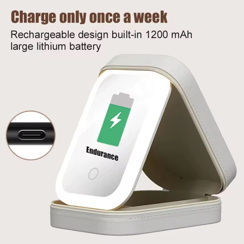 Miroir de maquillage à LED tricolore