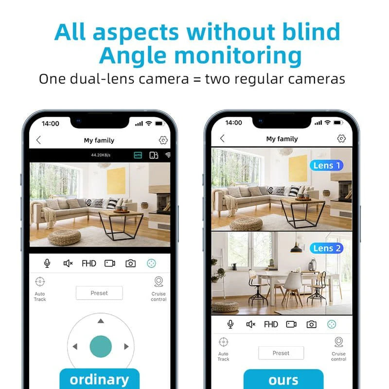 Caméra IP Starmax WiFi à double objectif icsee