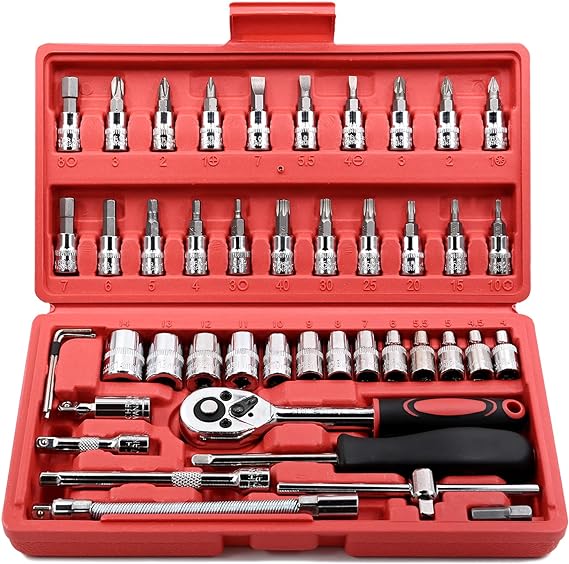 Jeu Coffret Douille pour Bricolage 46 pièces