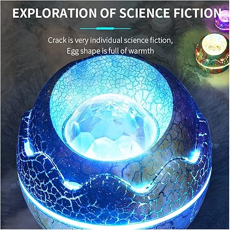 Dinosaur Egg Galaxy Star Projecteur avec Lecteur de Musique Sans Fil