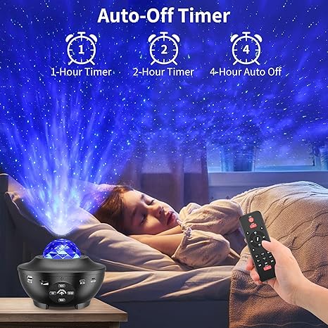 Projecteur Galaxie Plafond, Avec Minuterie Et Haut-Parleur Bluetooth À Distance