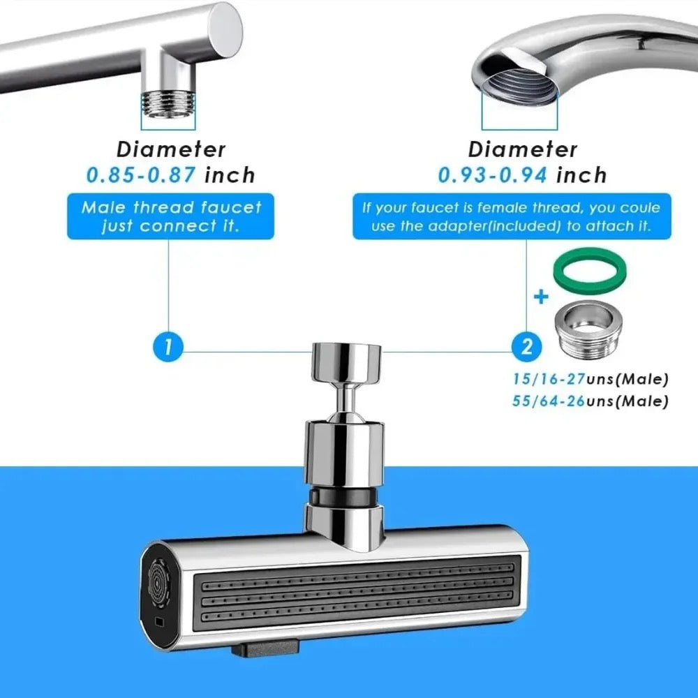 Extension de Robinet Multifonctionnel 4 modes Rotatif 360°