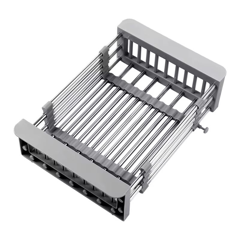 Égouttoir à vaisselle réglable en acier inoxydable,
