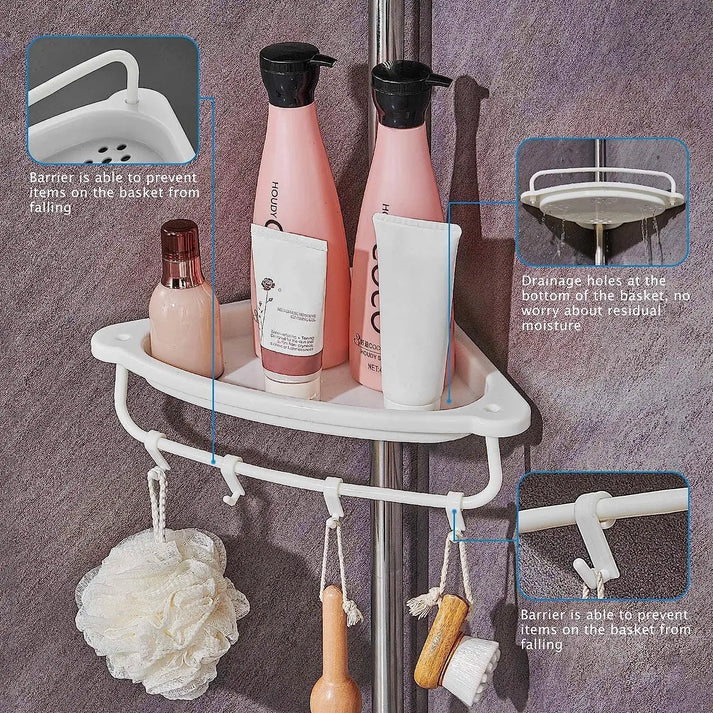 Support de Douche Extensible avec 4 Niveaux