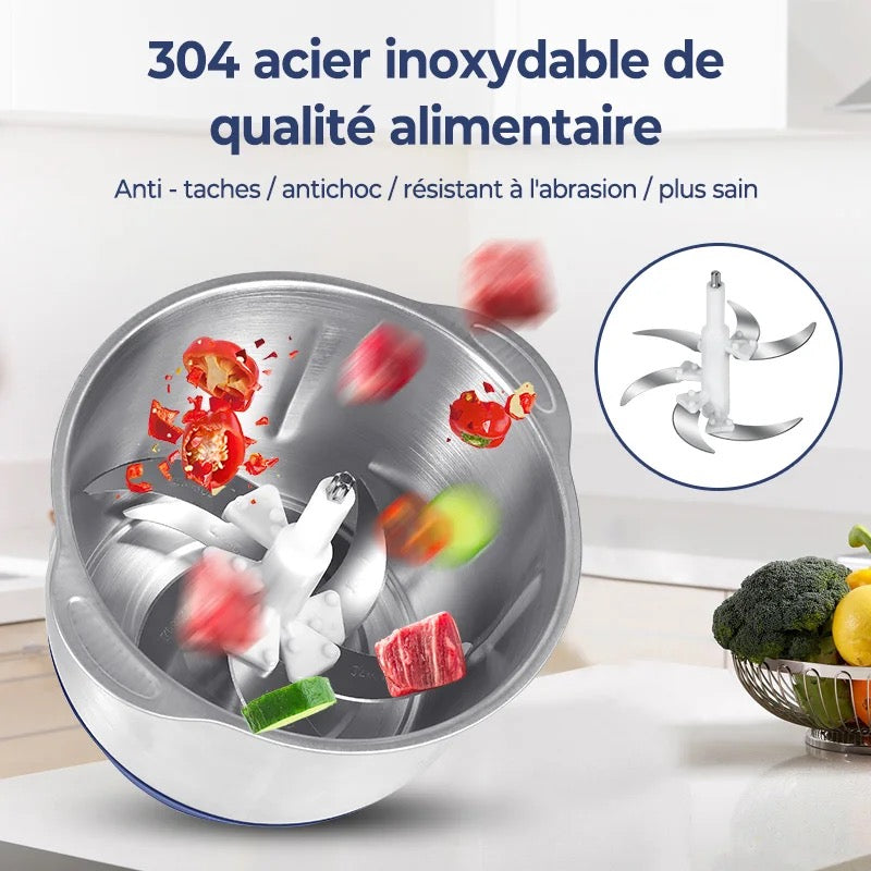Hachoir Électrique Avec Bol En Verre 2500 W 2 L