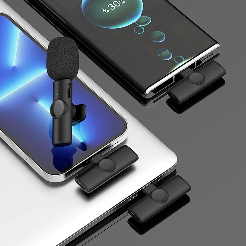 Système de micro cravate lavalier sans fil, 1 pièce, pour l'enregistrement vidéo ytube, puce sur microphone