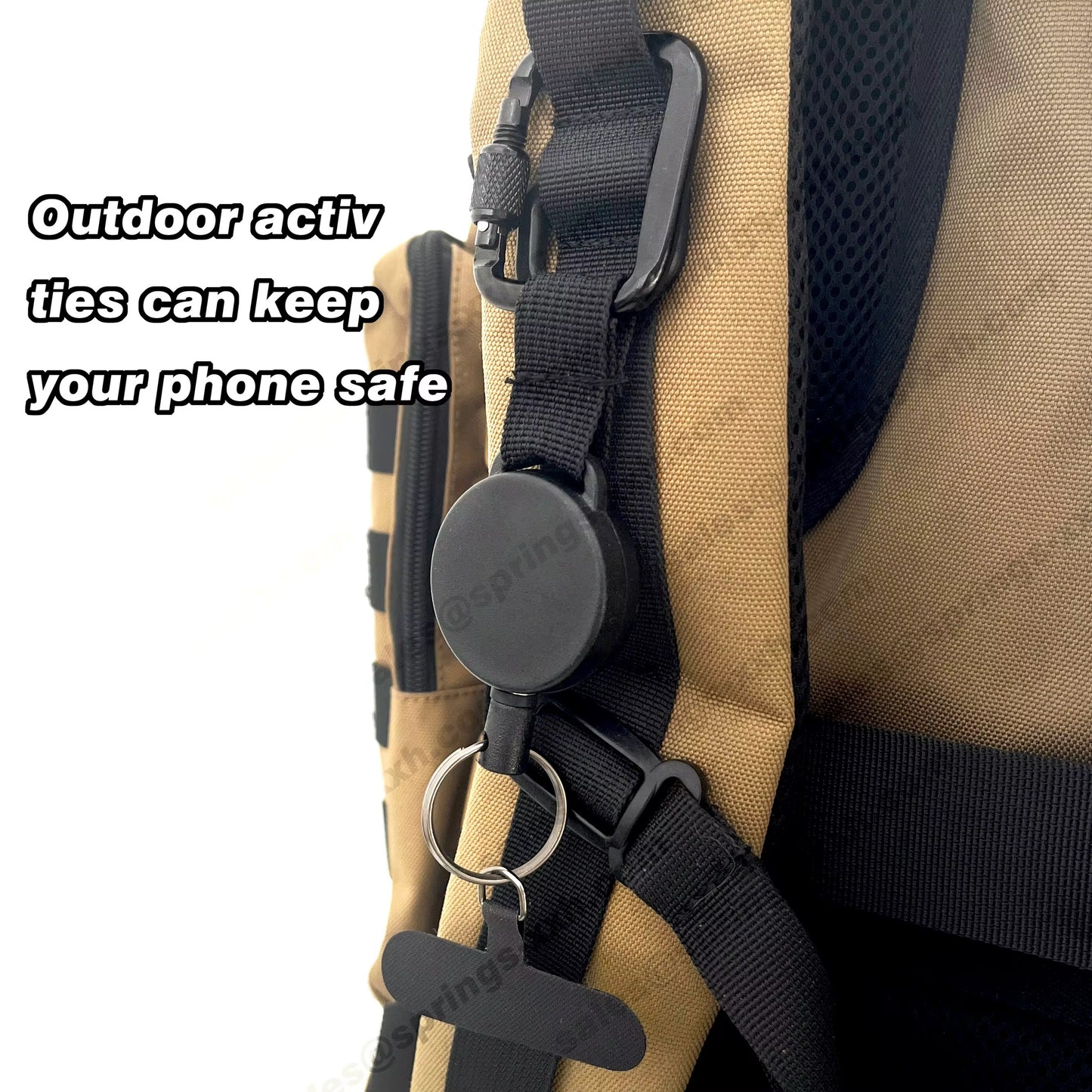 Porte-clés rétractable antivol pour téléphone