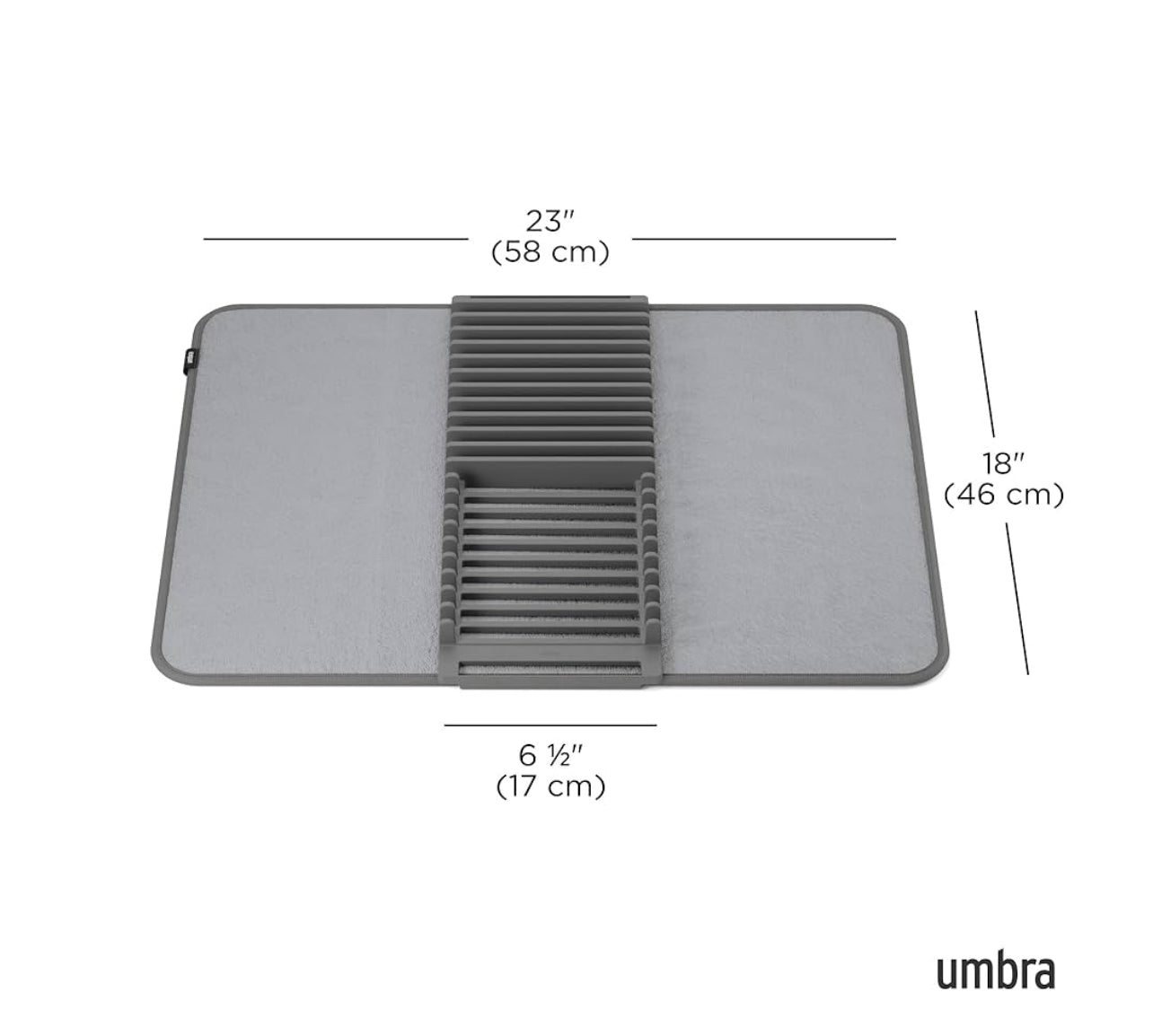 Tapis Égouttoir de Vaisselle 4 en 1 – Pliable, Antidérapant avec Porte-Couverts