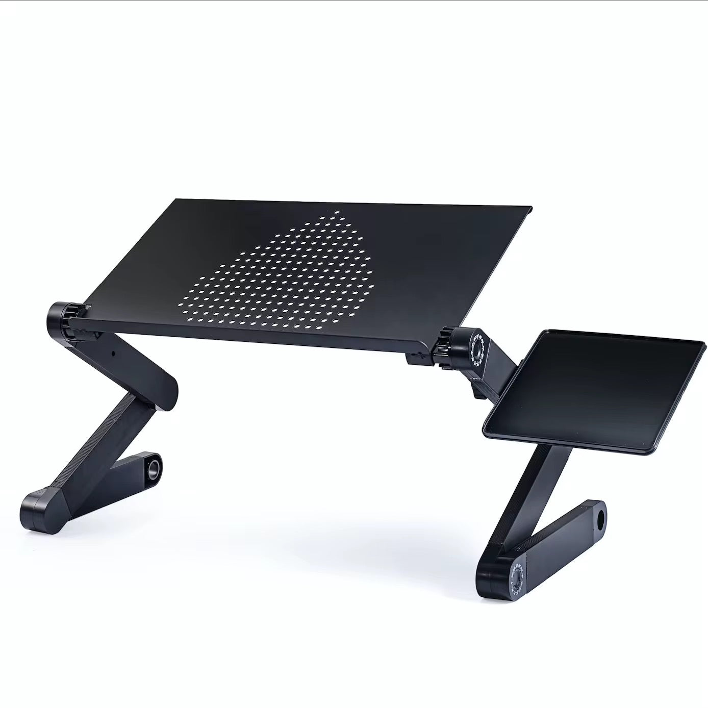 Support d’ordinateur portable réglable en aluminium avec ventilation et plateau souris