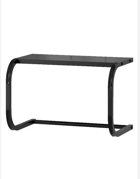 Étagère de four à micro-ondes en acier carbone avec double support en acier inoxydable pour four électrique et comptoir - noir