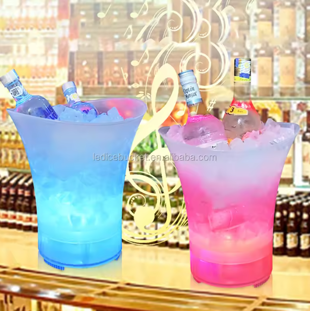 Seau à glace LED 7L avec enceinte Bluetooth – Ambiance festive garantie