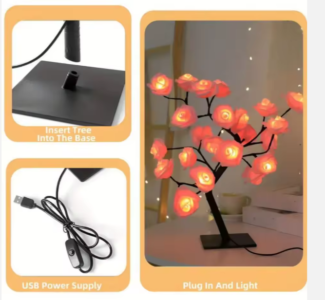 Lampe Arbre à Fleurs LED – Éclairage Déco USB Ambiance Romantique