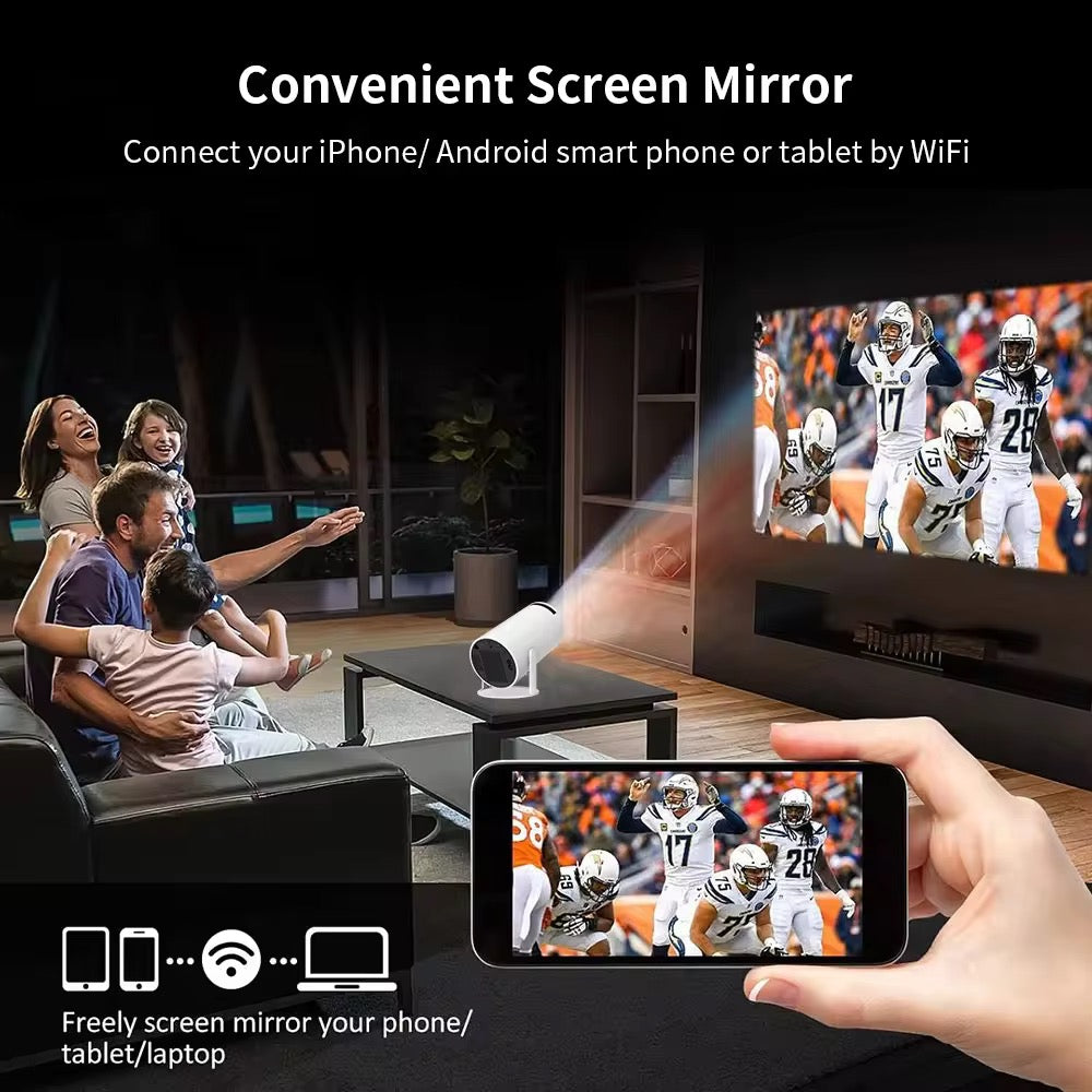 Projecteur Portable Intelligent HY300 – Android 11 | Mini Vidéo Projector 4K HD Home Cinéma