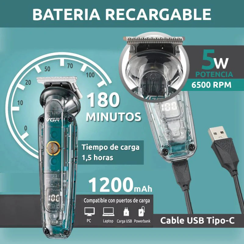 Tondeuse VGR V-949 Professionnel rechargeable sans fil
