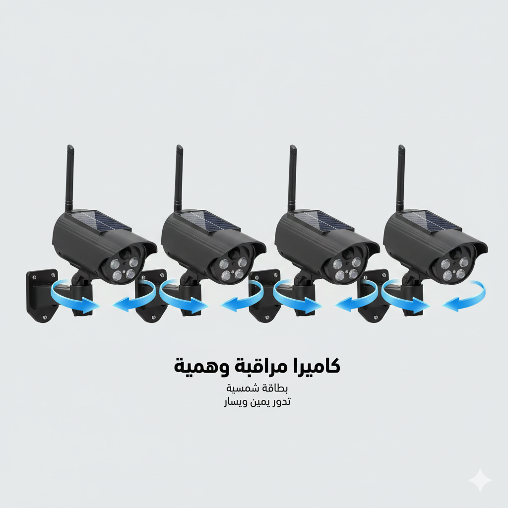 Caméra Factice Solaire Rotative 360° – Anti-Intrusion & Dissuasion Maximum