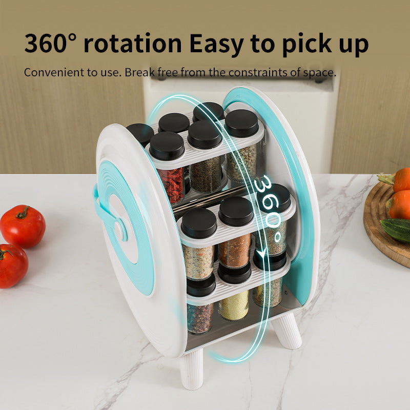 Porte-Épices Rotatif Multifonction – Organisateur de Bocaux pour Cuisine Moderne
