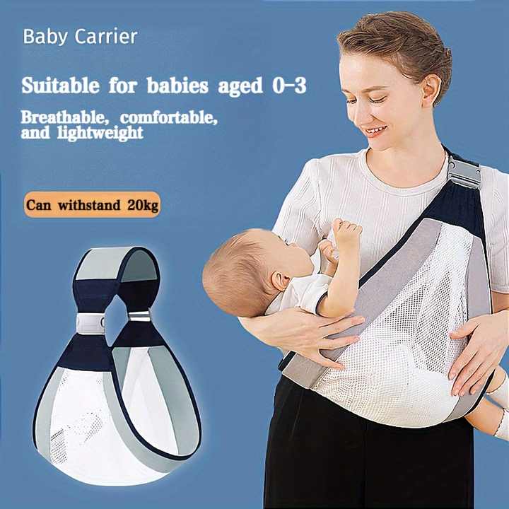 Porte-bébé en maille 3D pour bébé, bandoulière réglable pour tout-petit, facile à porter