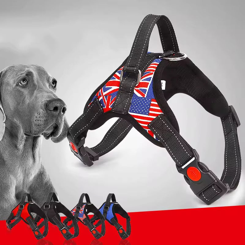 Harnais réglable pour chiens de compagnie, petit et grand chien, gilet, laisse solide pour chien de 150 cm, laisse réfléchissante pour animaux de compagnie, laisse de traction