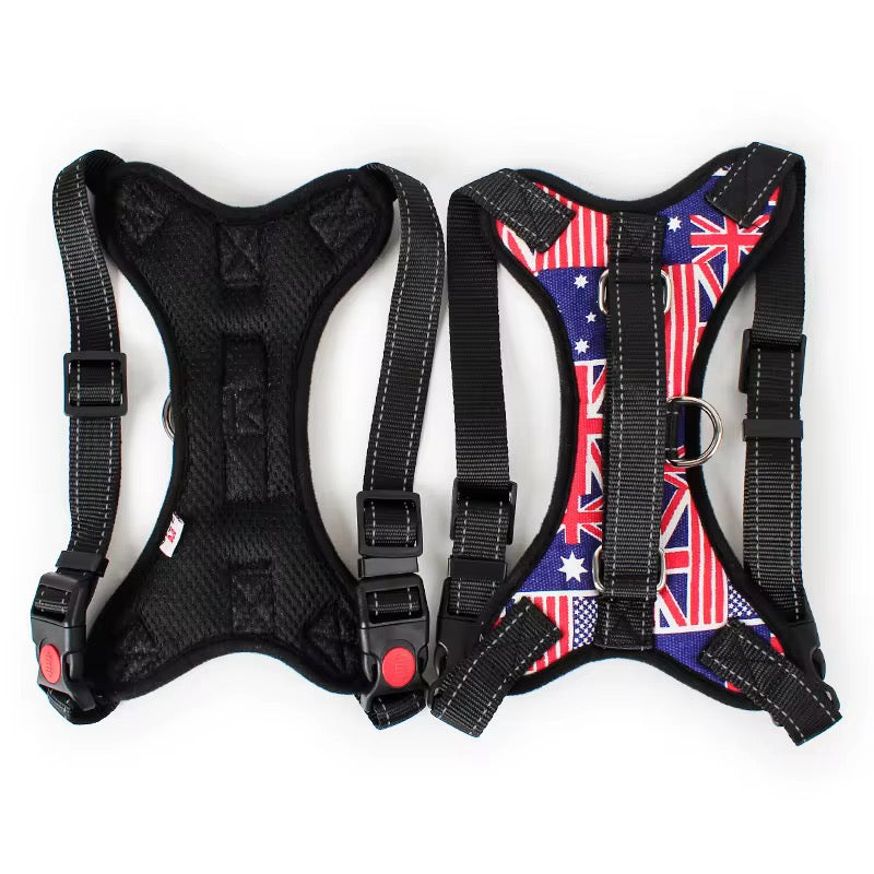 Harnais réglable pour chiens de compagnie, petit et grand chien, gilet, laisse solide pour chien de 150 cm, laisse réfléchissante pour animaux de compagnie, laisse de traction