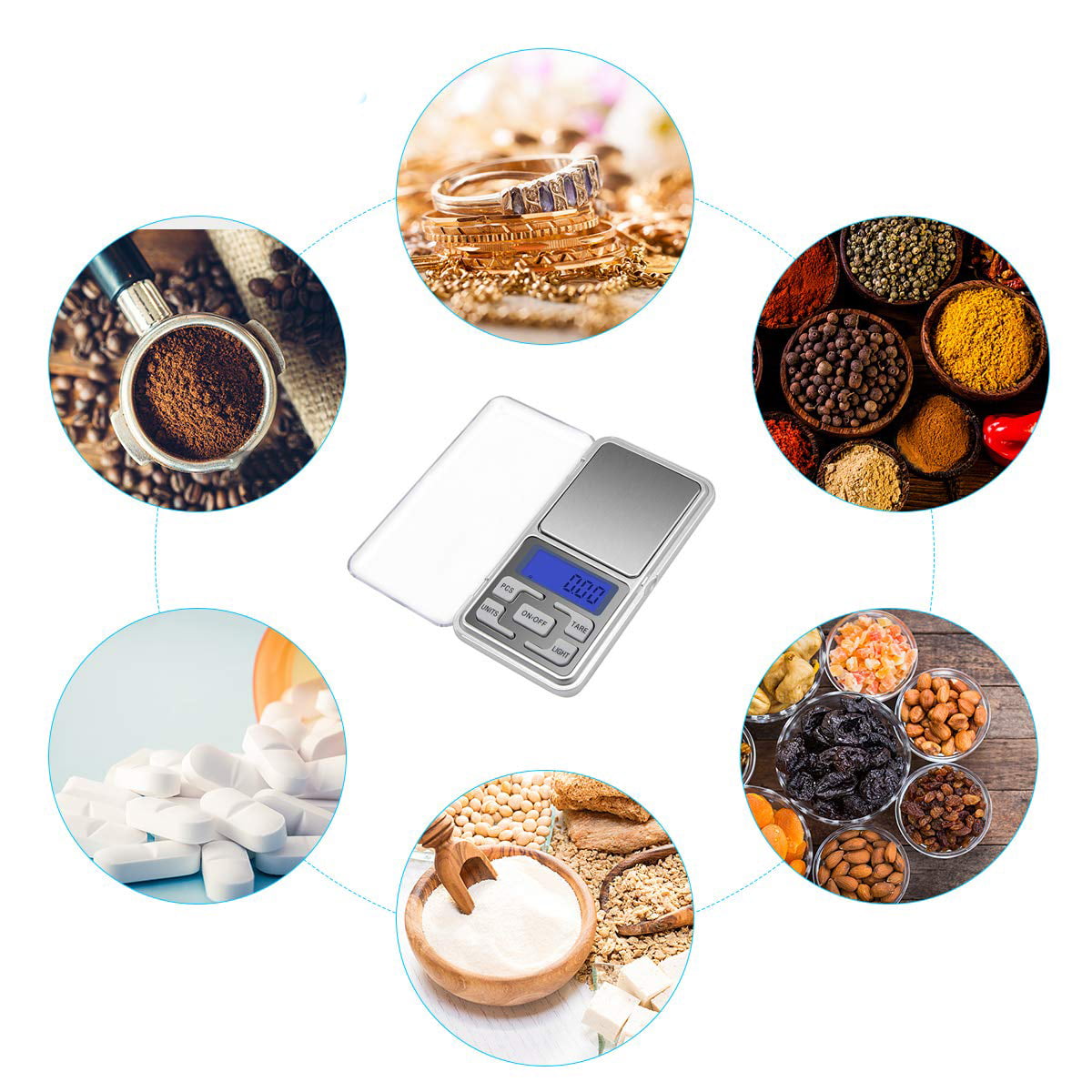 Mini balance numérique alimentaire de poche