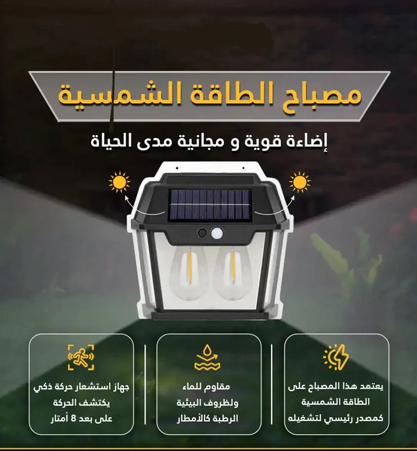 applique solaire double ampoule