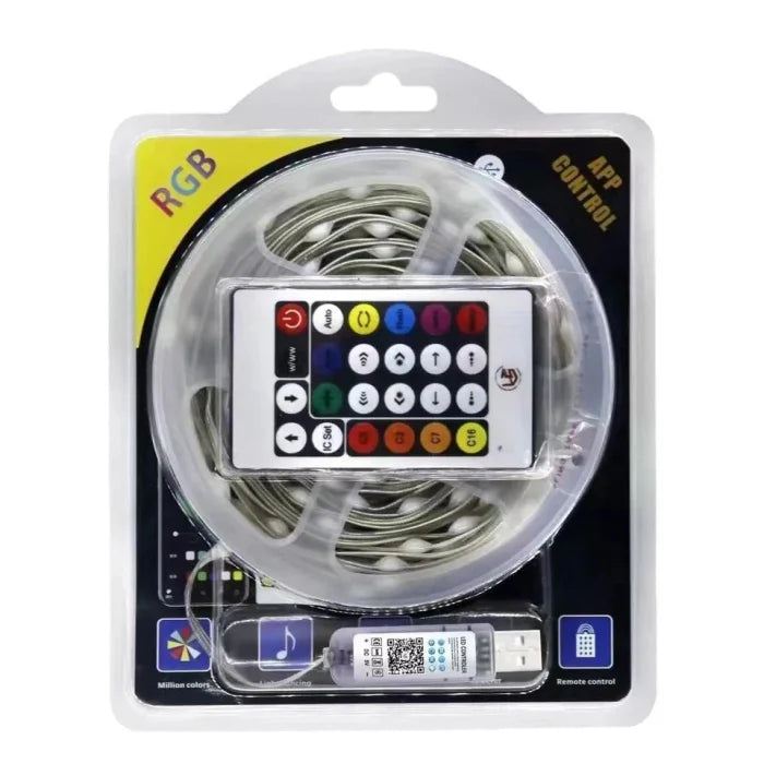 RGb Ruban LED 10 M USB, Bluetooth Control + Télécommande