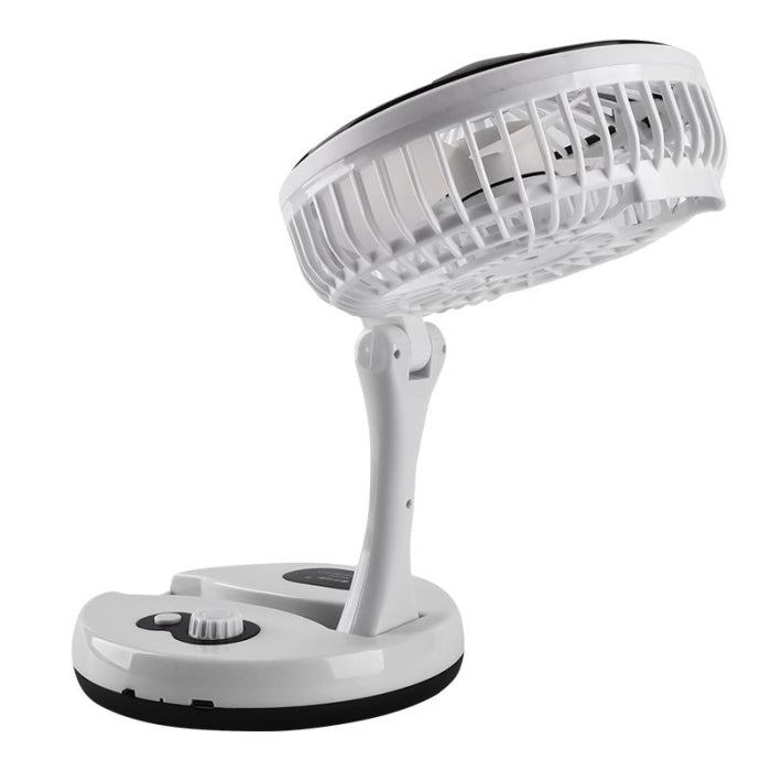 Ventilateur De Bureau Rechargeable Et Pliable Avec Lampe Lumineuse