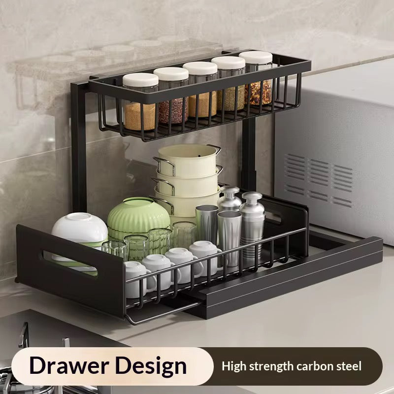 Rangement 2 Niveaux pour Salle de Bain & Cuisine
