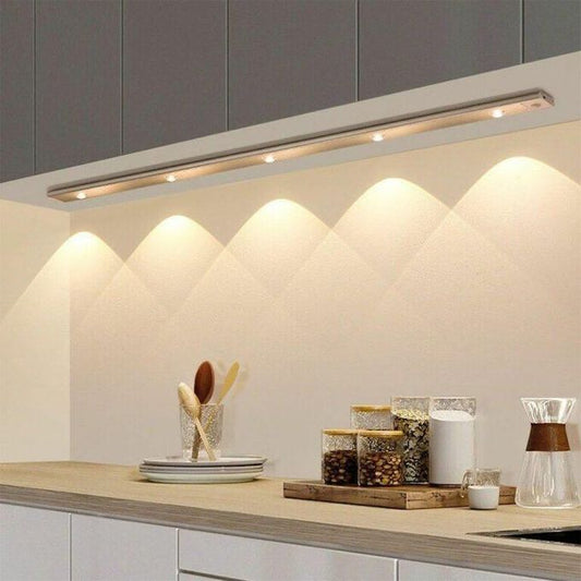 Lampe LED sans fil Ultra fine avec capteur de mouvement, Rechargeable par USB- éclairage d'intérieur pour armoire