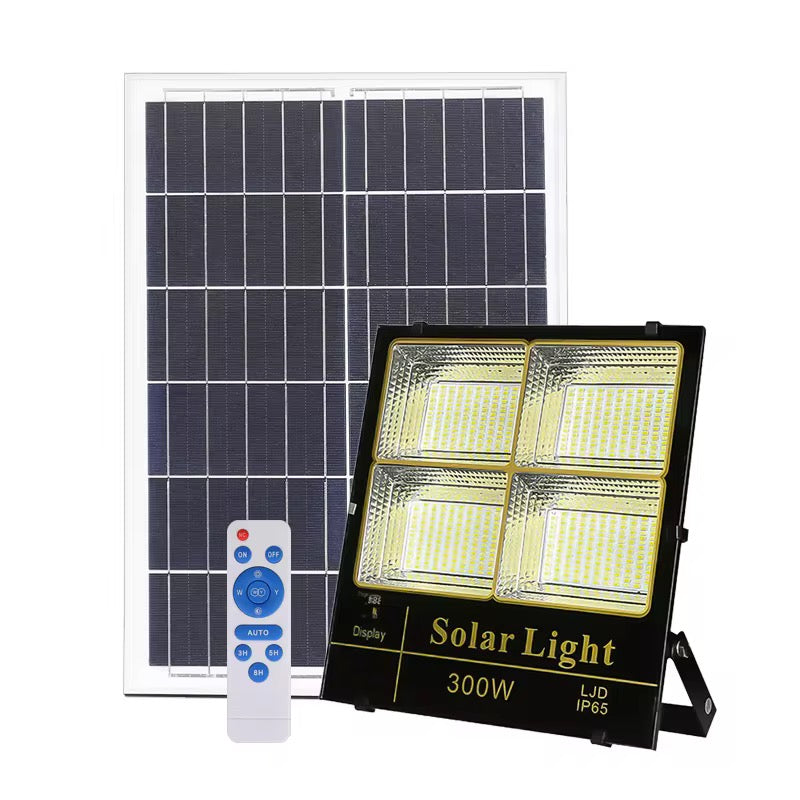 Lampe Solaire LED avec Télécommande – 100W 200W 300W – Étanche IP67 pour Extérieur, Éclairage de Rue, Jardin, Terrasse, Cour