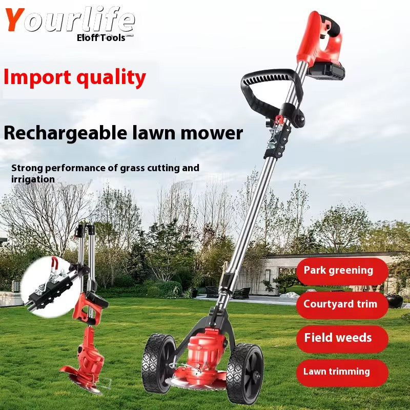 Tondeuse Électrique Sans Fil – Coupe-Herbe Portable avec 3 Lames Réglables 🌿