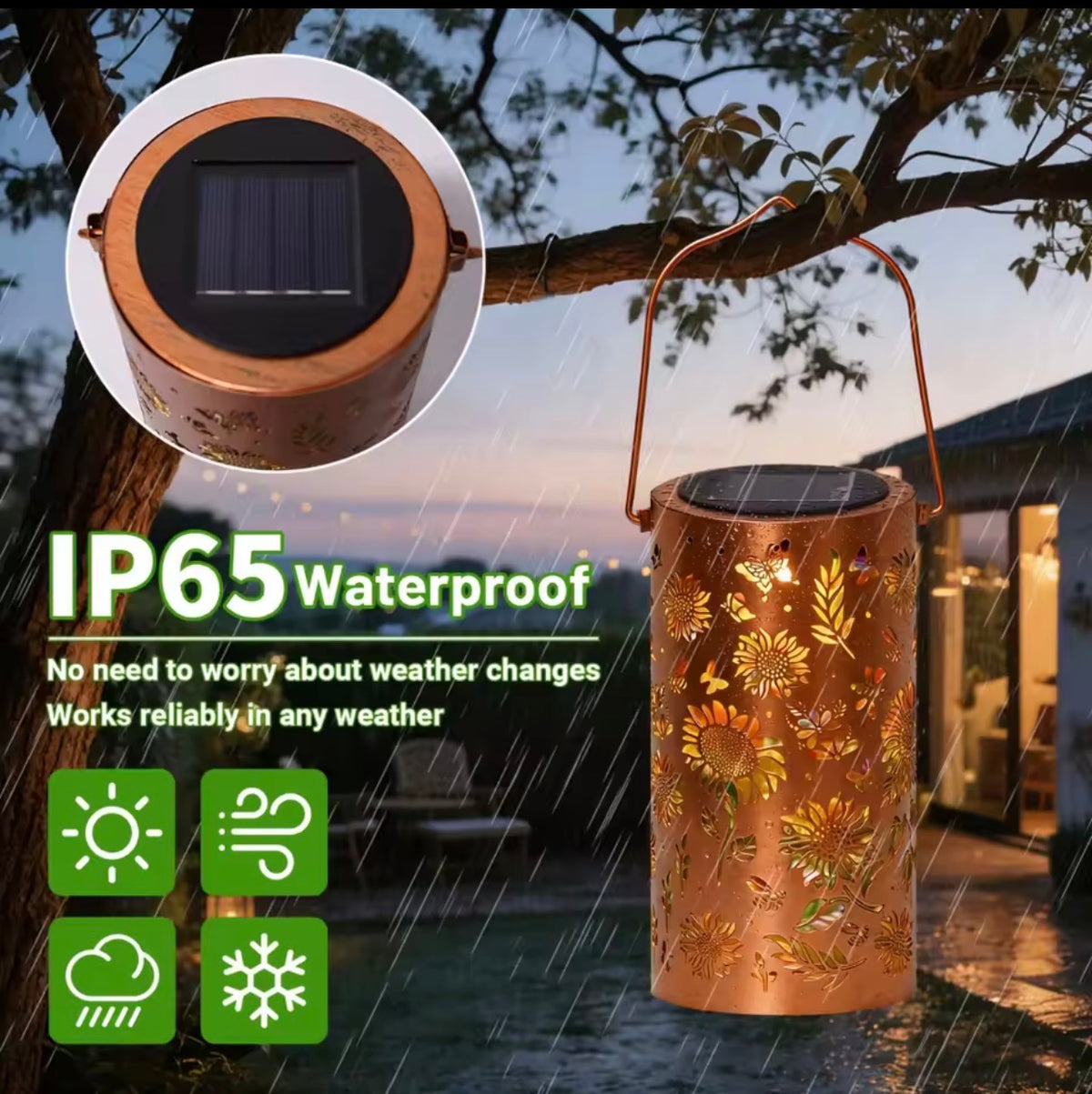 Lanterne Solaire LED Tournesol RGB
