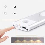 Lampe LED sans fil Ultra fine avec capteur de mouvement, Rechargeable par USB- éclairage d'intérieur pour armoire