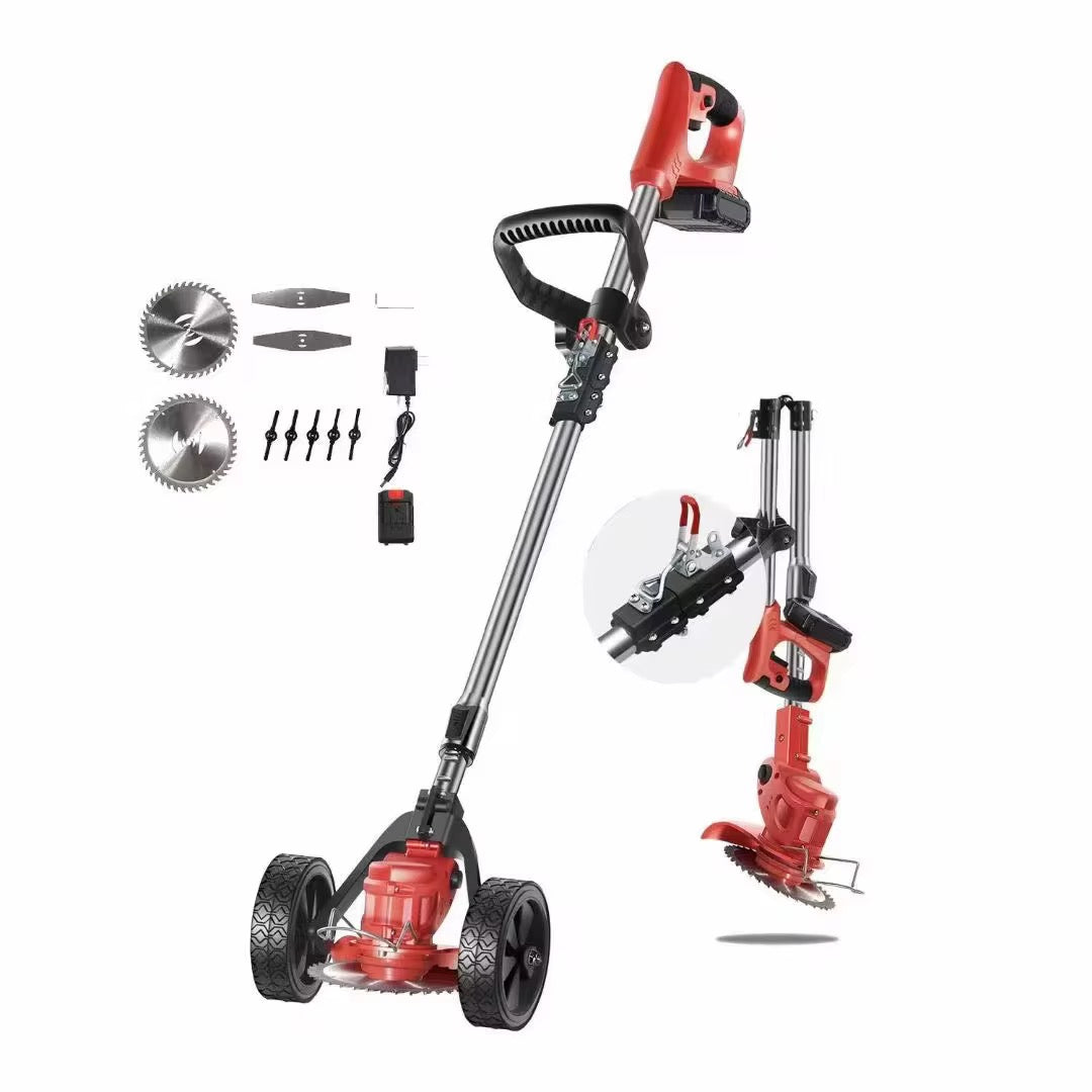 Tondeuse Électrique Sans Fil – Coupe-Herbe Portable avec 3 Lames Réglables 🌿