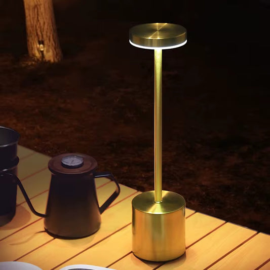 Classic Table Lamp USB Rechargeable Night Light Stepless Dimming Touch Desk Lamp 3 Colors Bedside Lamp Hotel Bar Decoration