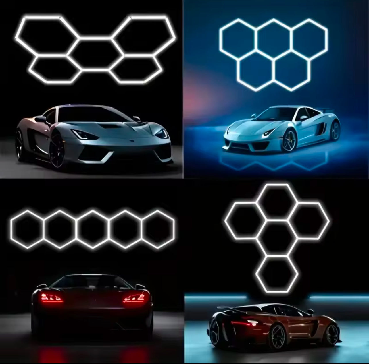 Éclairage HEXA LED – Kit de 5 Modules Lumineux Hexagonaux | Design Géométrique Moderne