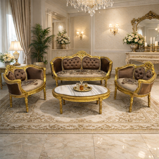 Salon Classique Doré de Luxe | Raffinement et Prestige