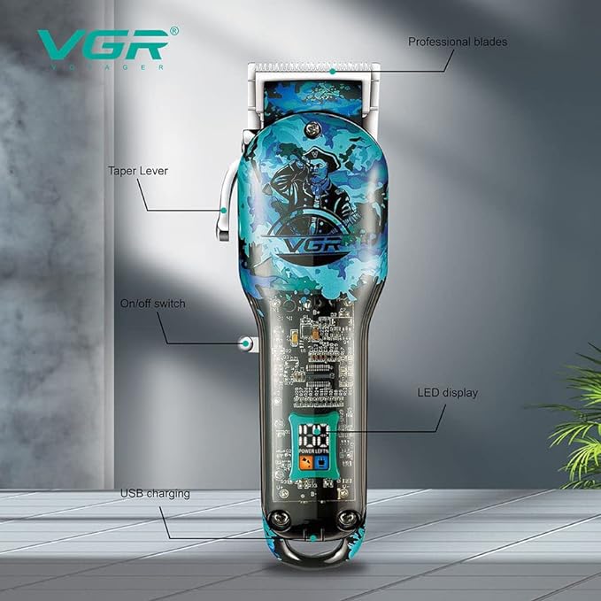 Tondeuse VGR V-685 Professionnel rechargeable sans fil