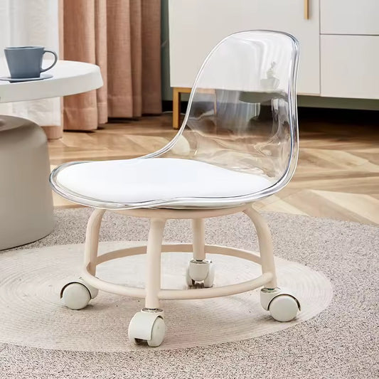 Petit tabouret à roulettes universel, poulie domestique, dossier bas, solide et durable, portable, extérieur, mobile, petit banc