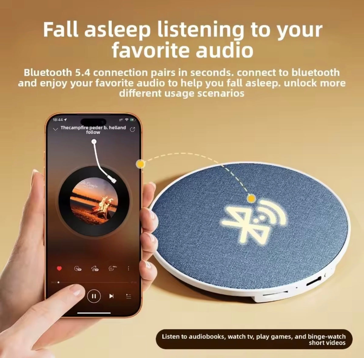 Haut-Parleur Bluetooth Ultra-Fin à Glisser Sous l’Oreiller