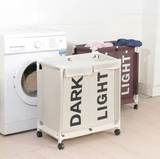 Panier à linge N0HB grande capacité avec couvercle – Organisateur de vêtements anti-poussière,