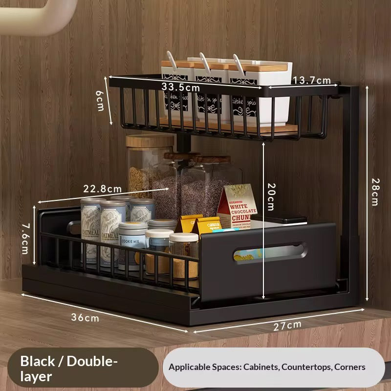 Rangement 2 Niveaux pour Salle de Bain & Cuisine