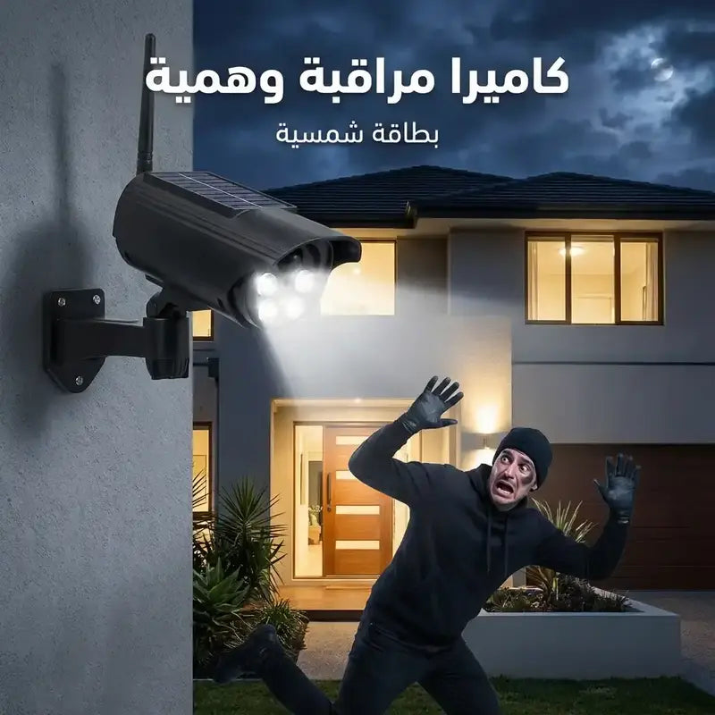 Caméra Factice Solaire Rotative 360° – Anti-Intrusion & Dissuasion Maximum