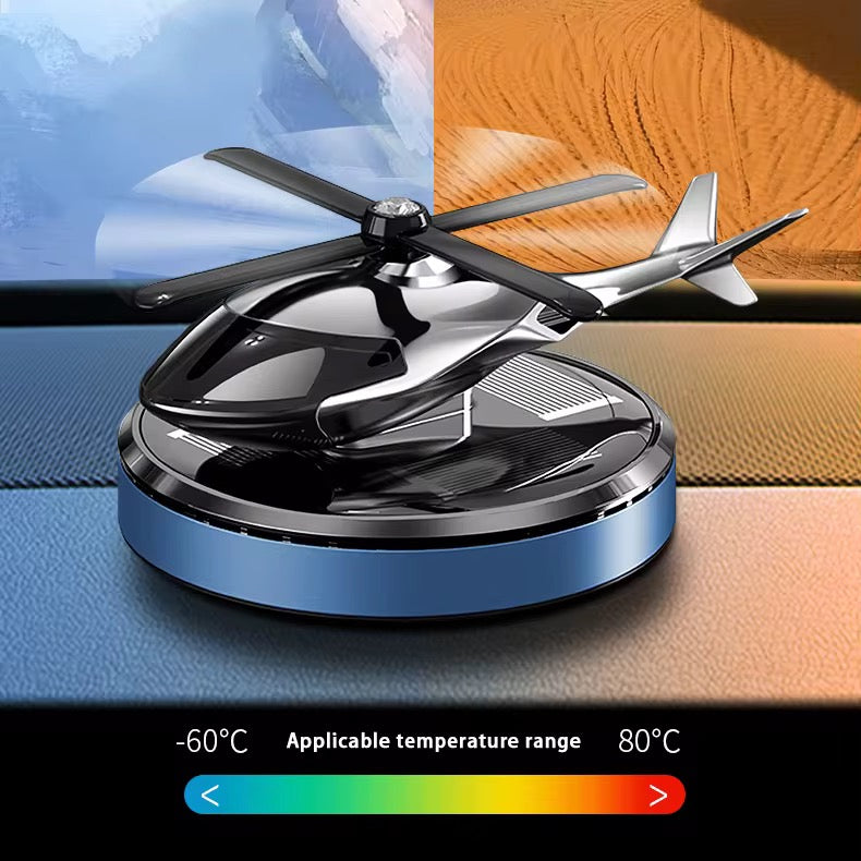 Parfum de voiture hélicoptère solaire — Désodorisant rotatif solaire pour voiture — Parfum d’avion pour voiture